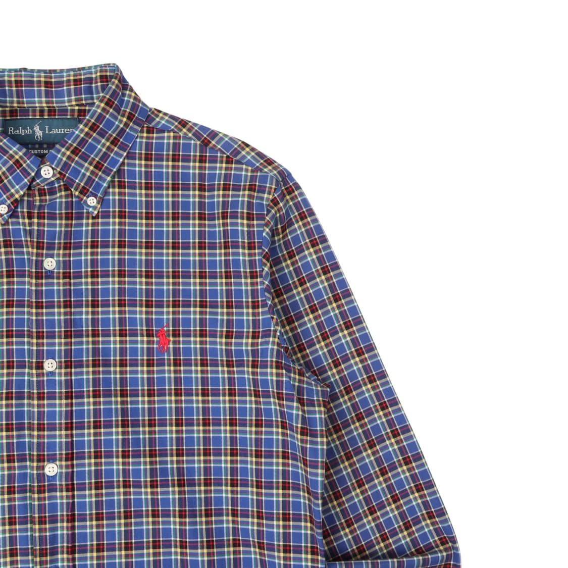 폴로 랄프로렌 블루 멀티 체크 커스텀핏 셔츠 상품이미지3