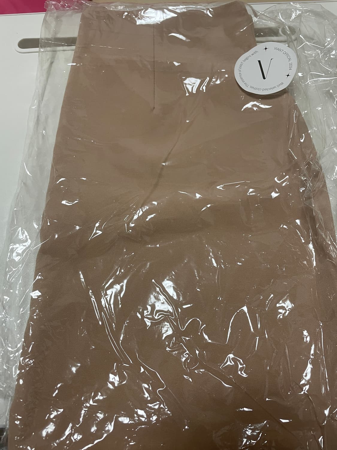 (새상품) 하이웨스트 H라인 슬림핏 무지 미니 스커트 다크모카 M 상품이미지3