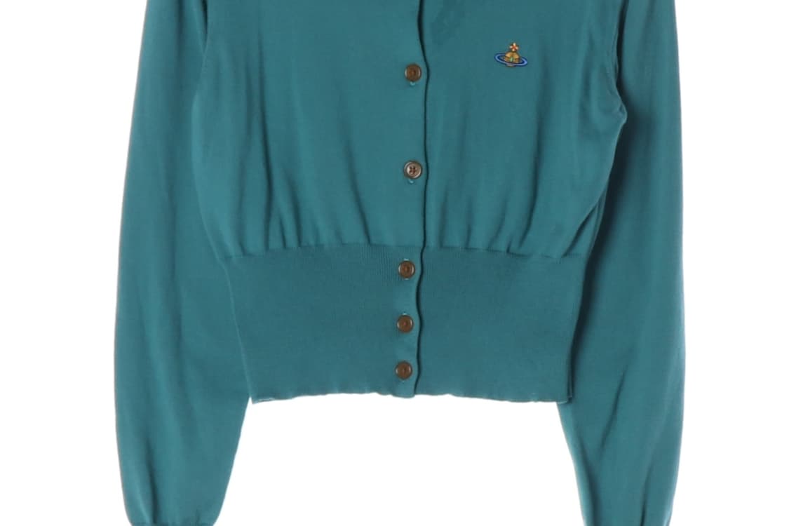 비비안 웨스트우드 그린 자수 로고 라운드 긴팔  가디건
 상품이미지4