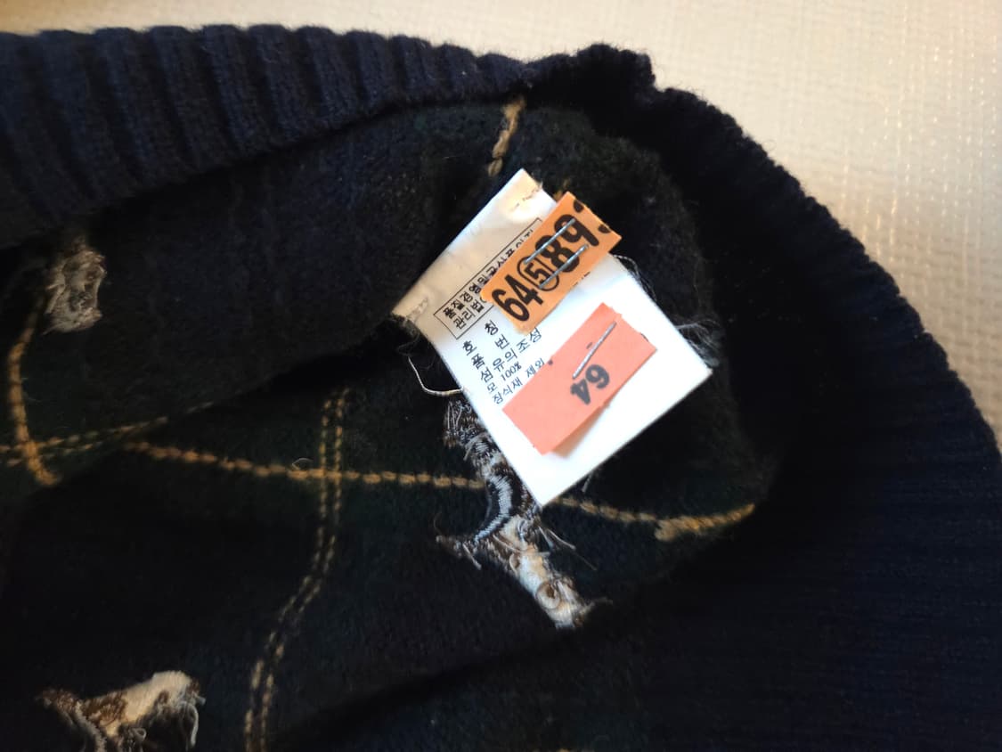 폴로 랄프로렌 도그자수 타탄체크 울 자수 상품이미지7