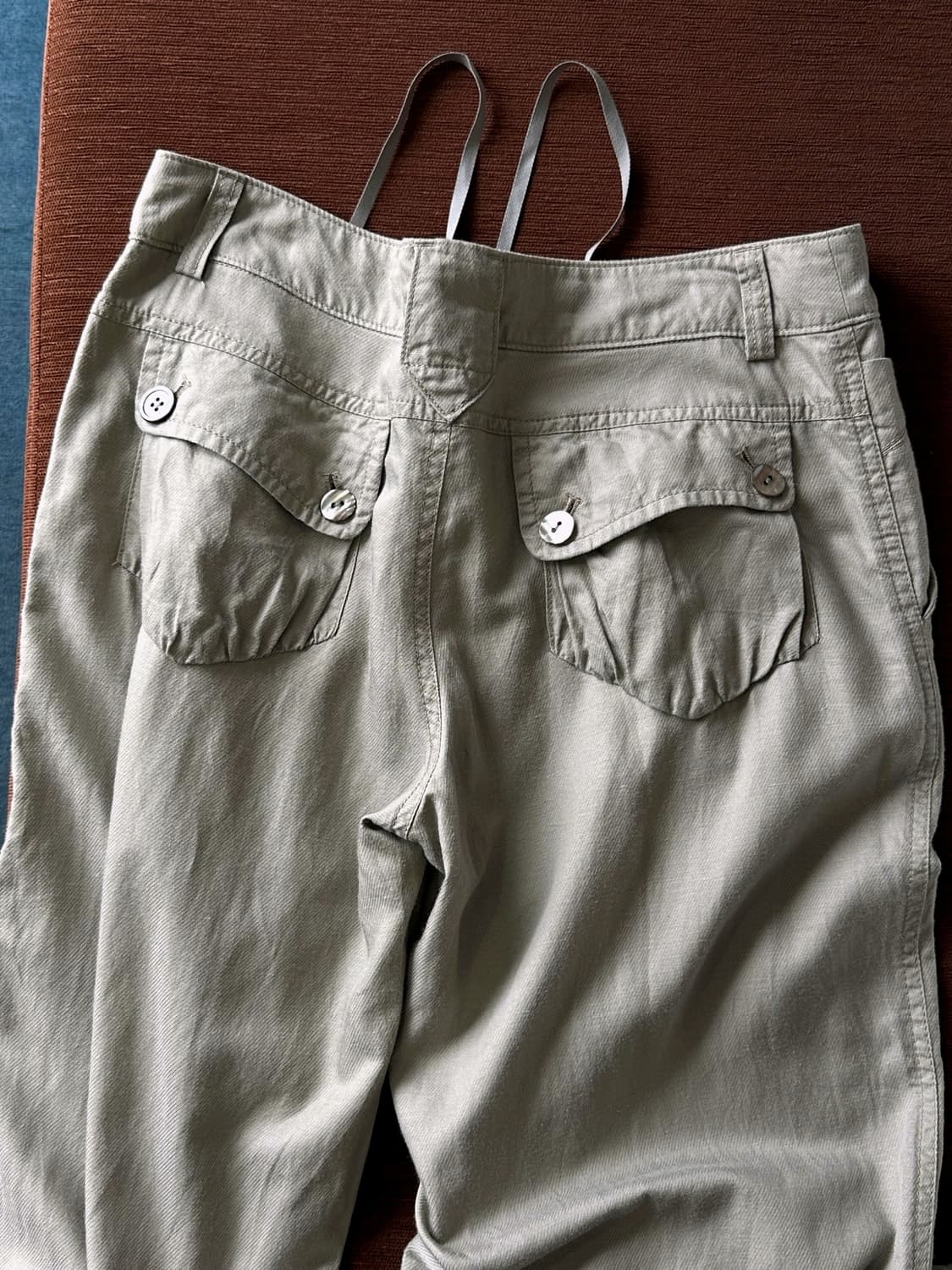 Cupro linen cotton blend straight pants 상품이미지9