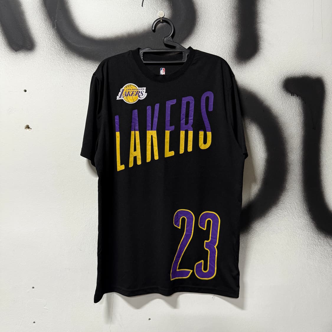 NBA LA 레이커스 르브론 제임스 마킹 풀 프린팅 반팔 티셔츠 상품이미지1