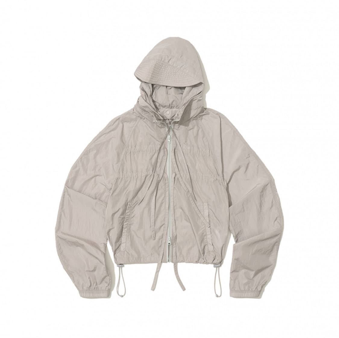 파르티멘토우먼 시어 리본 셔링 후디 자켓 상품이미지2