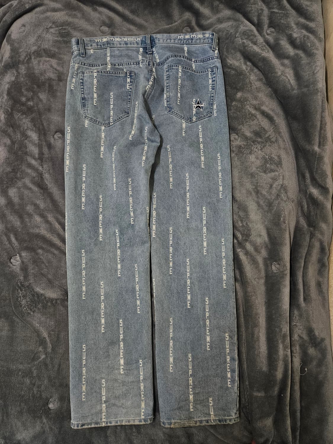 슈프림 로고 자수 팬츠 34 상품이미지3