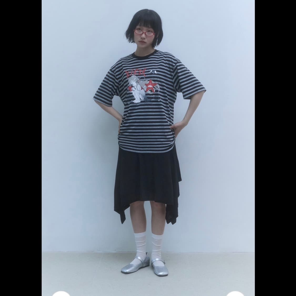 키르시 & 썬원버드 콜라보 스트라이프 루즈핏 티셔츠 (새상품) 상품이미지10