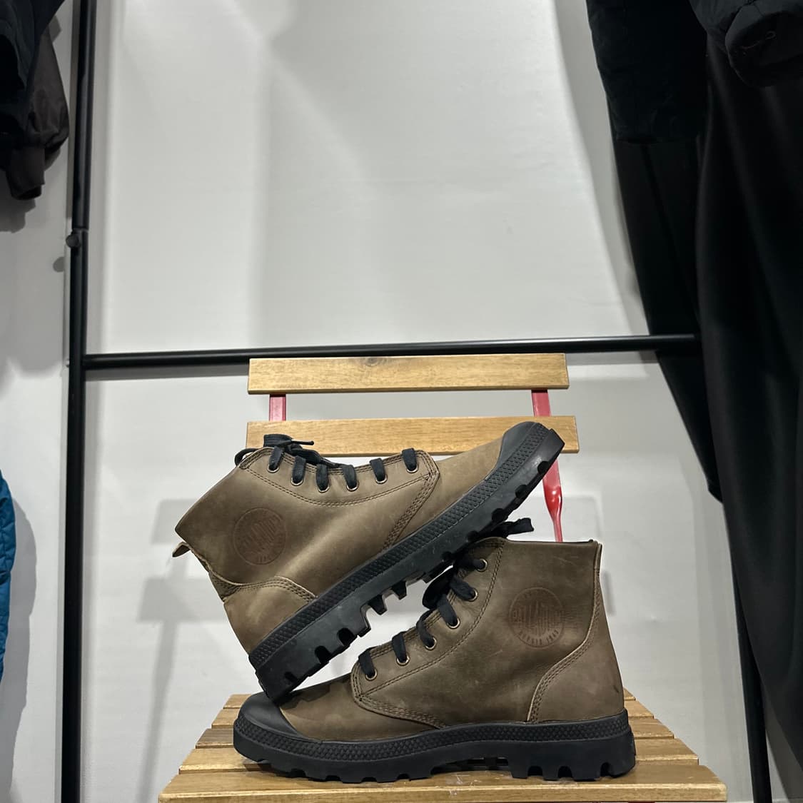 UK8) 270 팔라디움 부츠 남성 남자 워커 브라운 카키 레더 상품이미지7