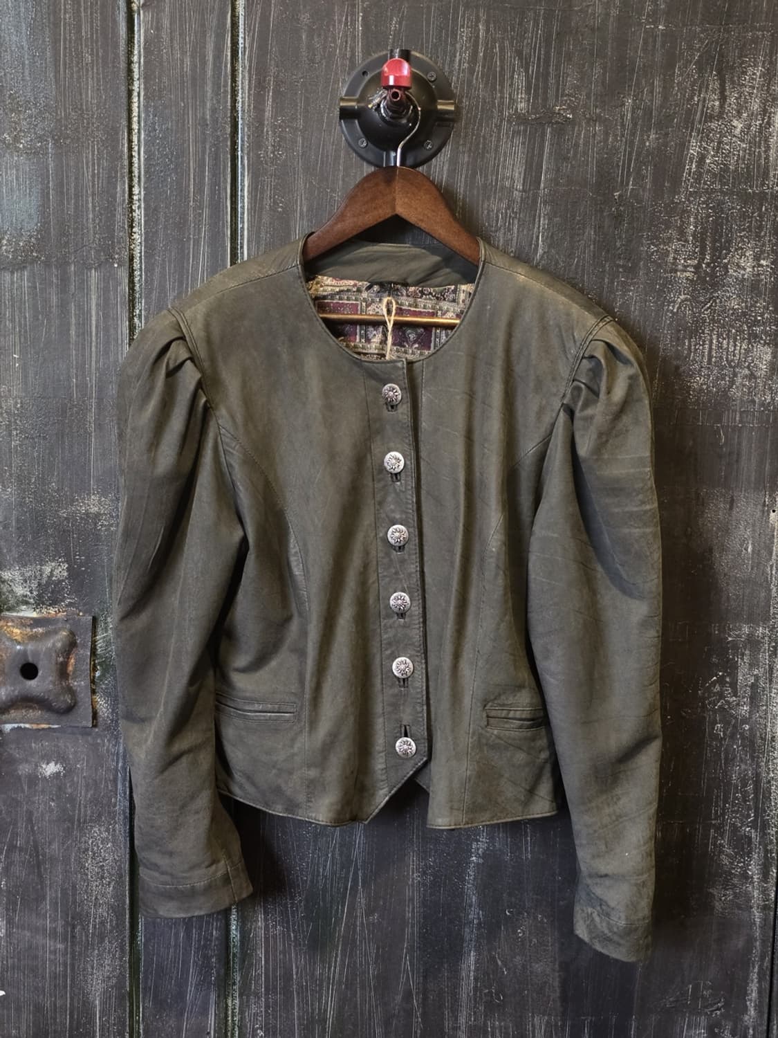 80s Distressed Leather Jacket 상품이미지1