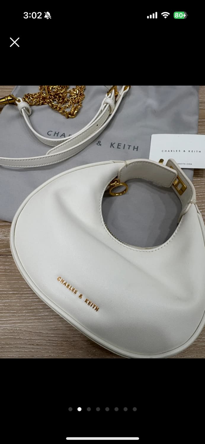 찰스앤키스 화이트 숄더 호보백 상품이미지2