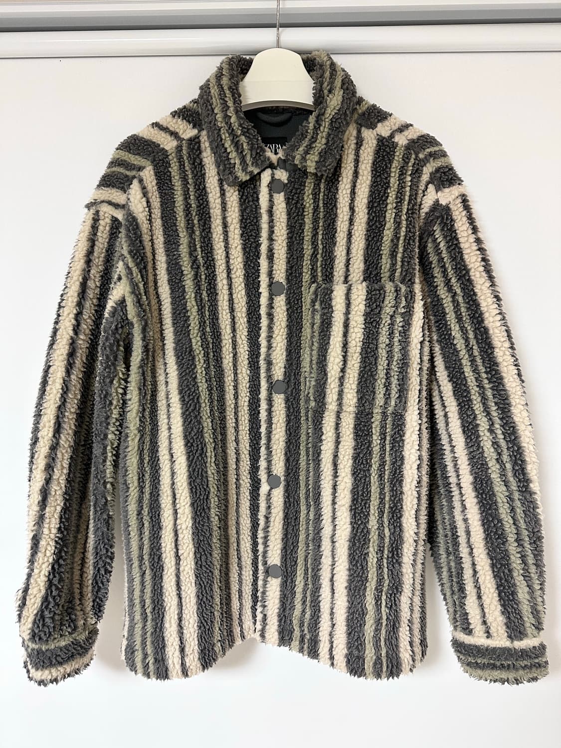 자라 스트라이프 쉐르파 자켓 (L-XL) 상품이미지1