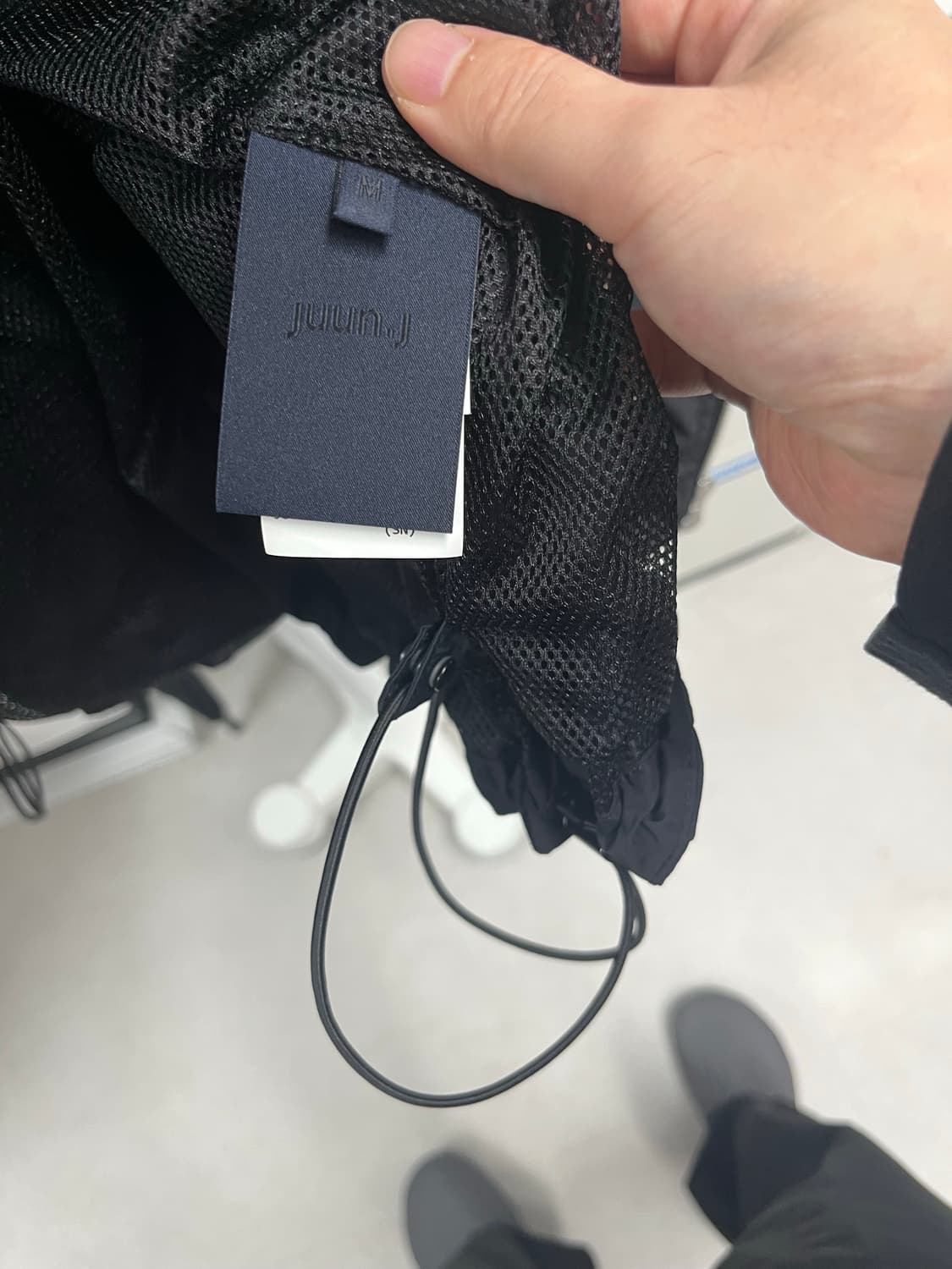 준지 24fw 나일론 마원 후드집업(블랙, M) 상품이미지6
