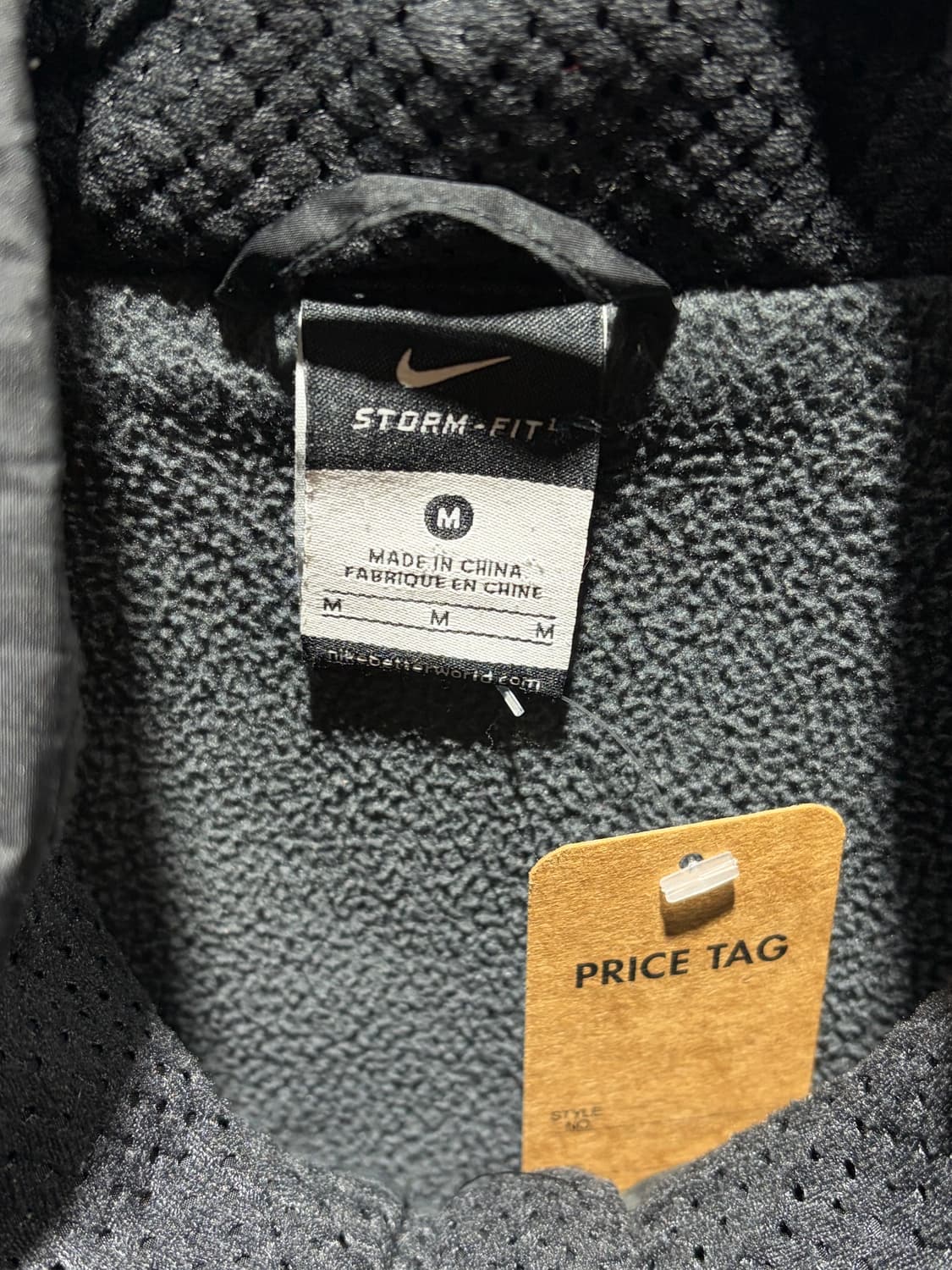 M 나이키 스우시 퀼팅 플리스 블랙 자켓 상품이미지5