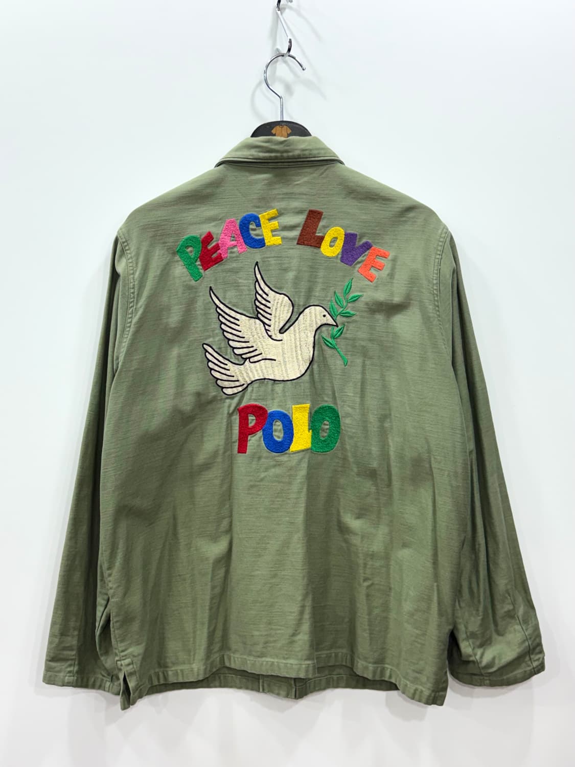 폴로 랄프로렌 피스 러브 오버 셔츠 재킷 XL 상품이미지5