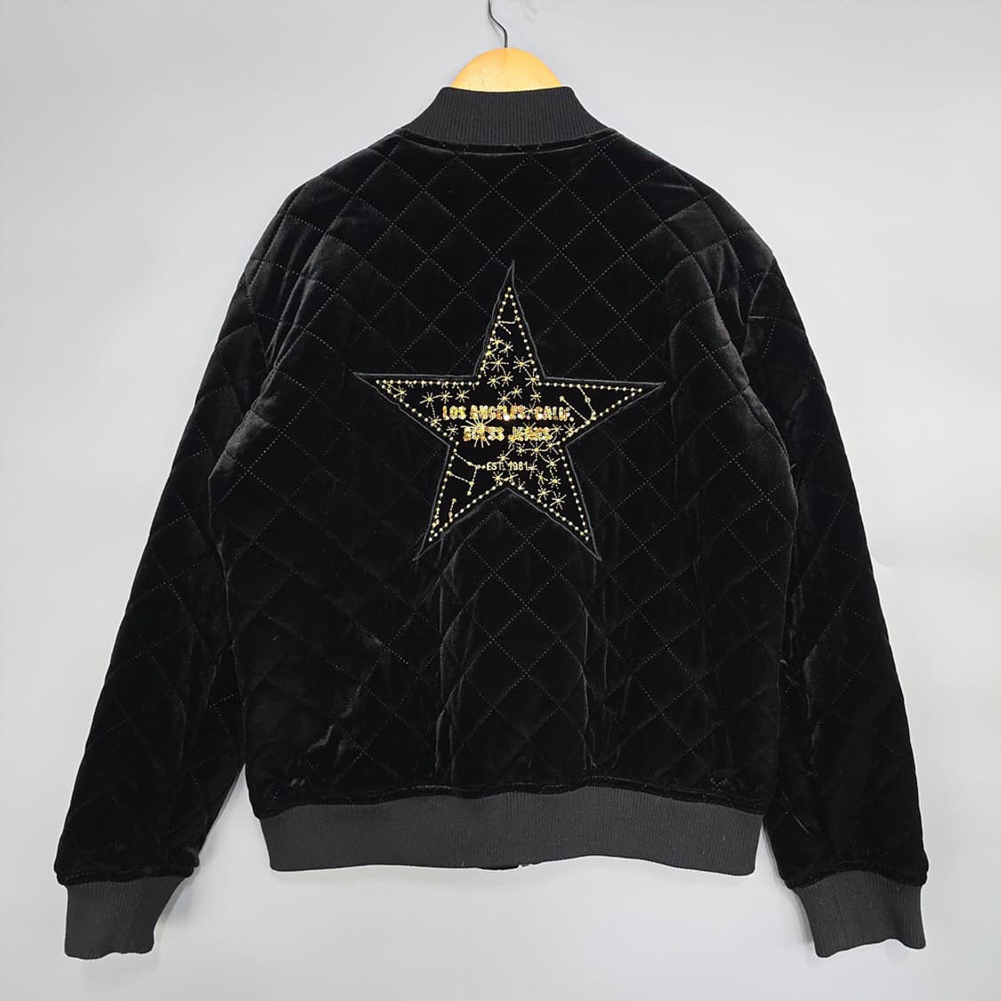 게스(GUESS) 벨벳 퀄팅 집업 자켓 S 상품이미지4