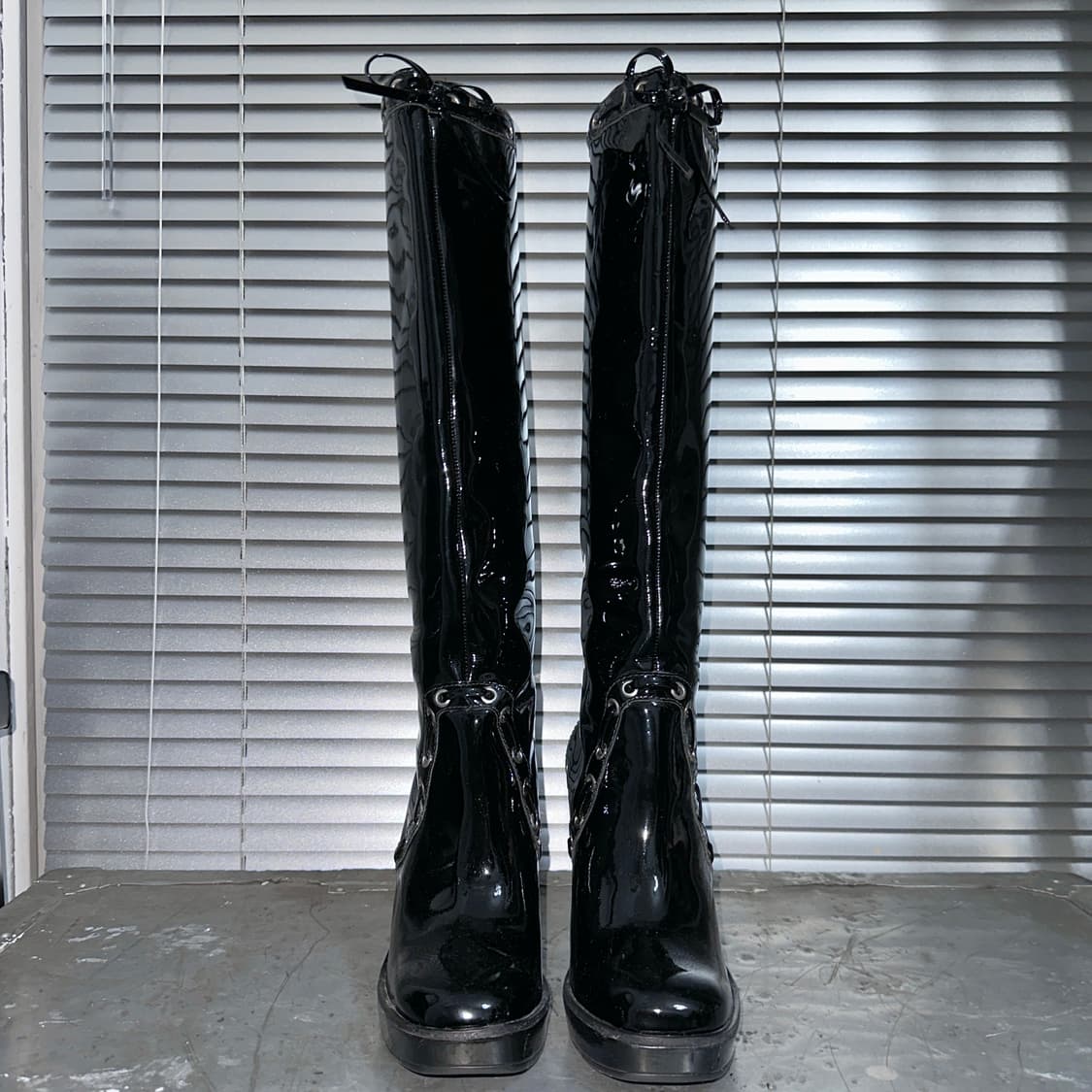 00s 빈티지 마이클 코어스 코셋 리본 웨지 롱 부츠 상품이미지6