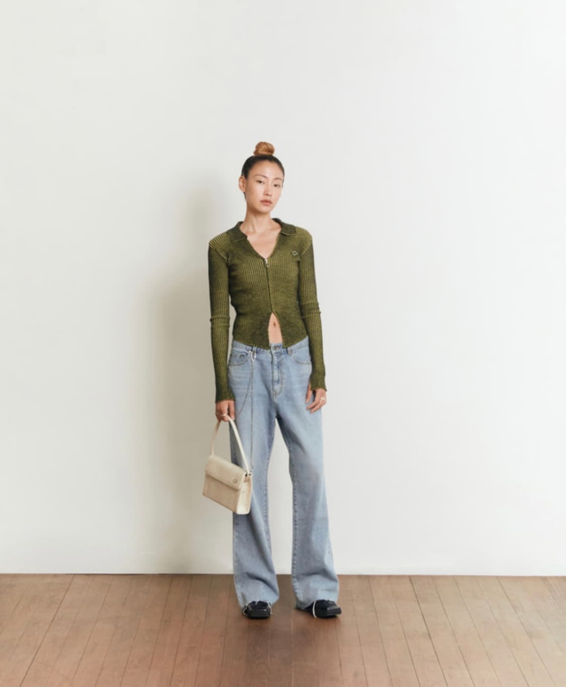 미스치프 니티드 투톤 셔츠 (s) 상품이미지2