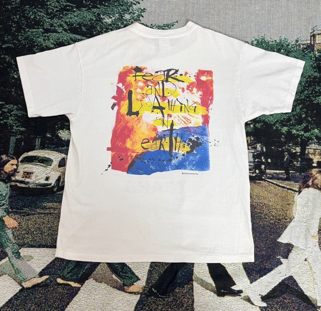 세인트 미카엘 x 데님 티어스 클라운 티셔츠 화이트 - 23SS 상품이미지5