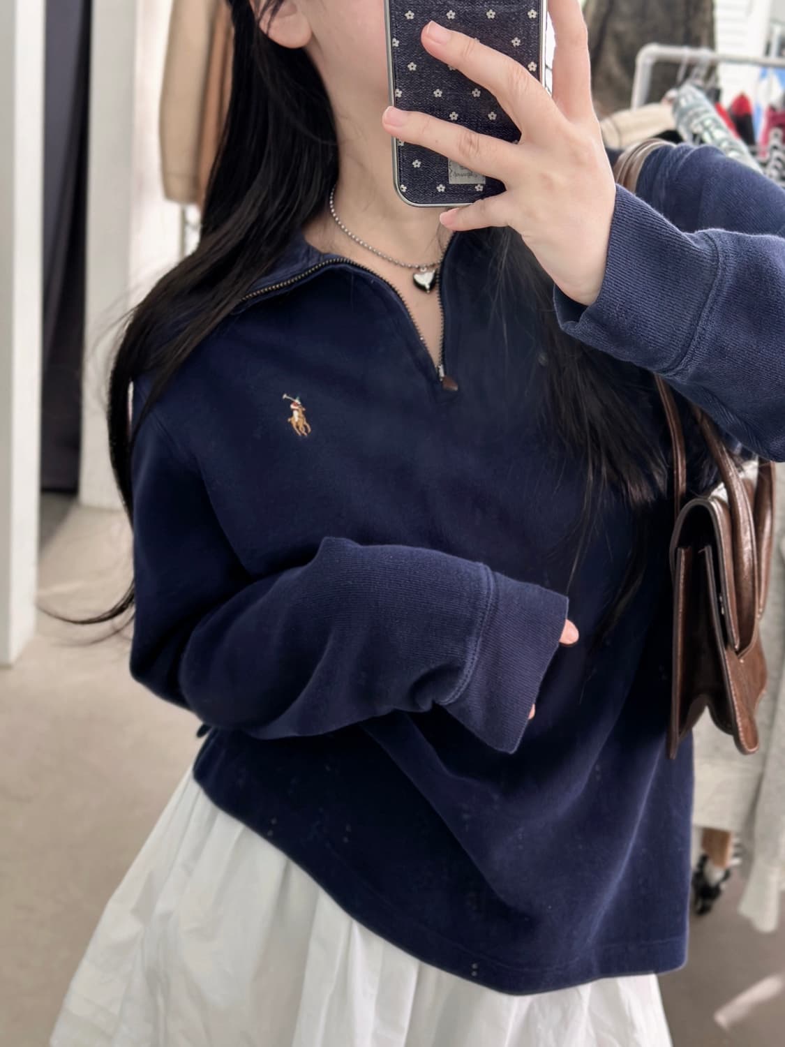폴로 랄프로렌 네이비 코튼 하프집업  상품이미지2