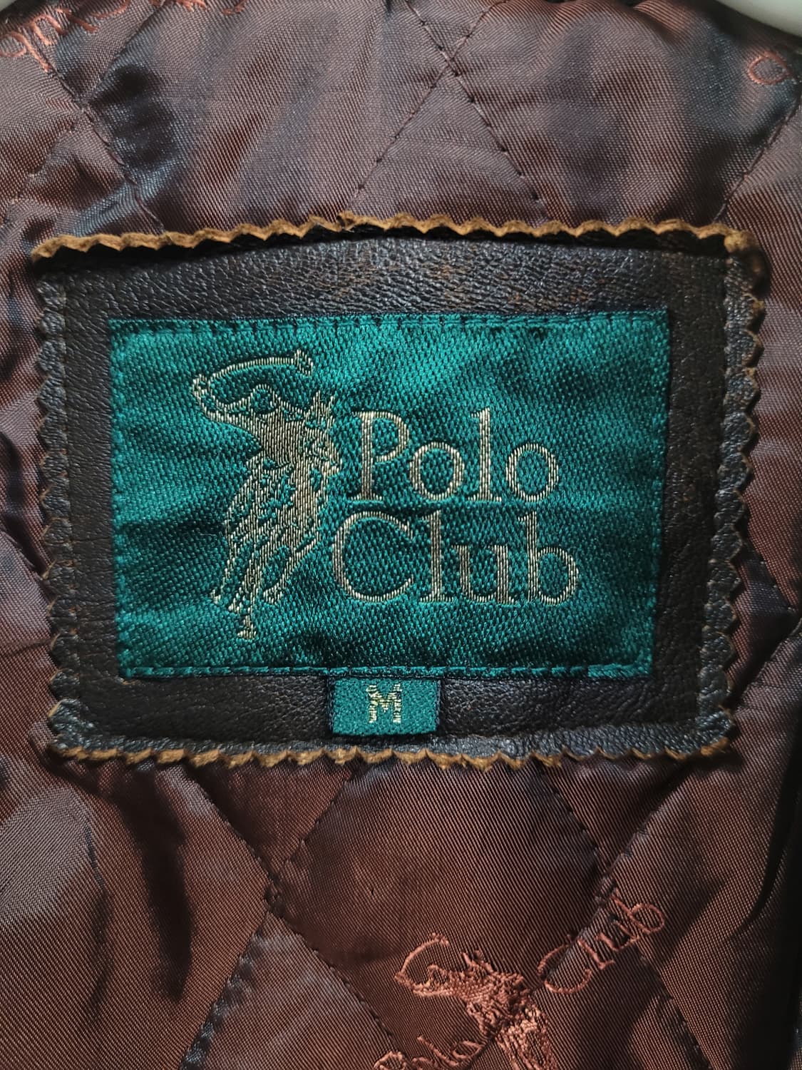 Vintage Polo Club Leather Bomber Jacket 상품이미지8