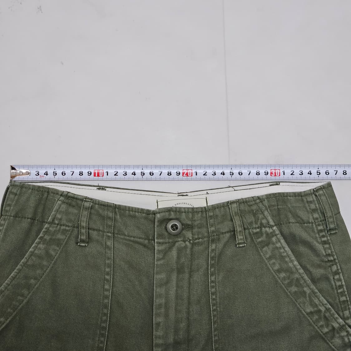일본빈티지 Ungrid 올리브 퍼티그팬츠 S 27 상품이미지4