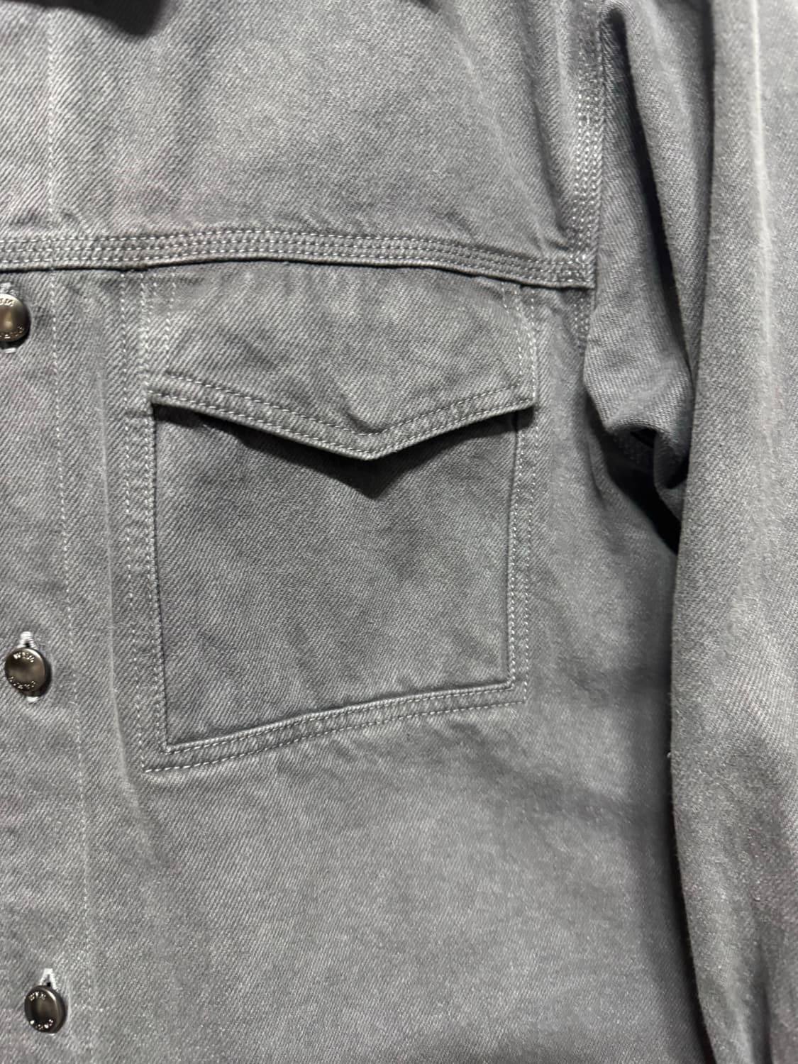 46 우영미 그레이 다잉 데님 셔츠 상품이미지4