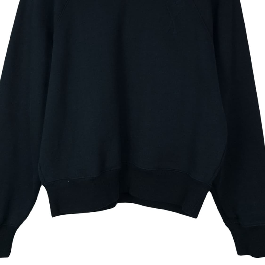 [아미] 블랙 하트 로고 자수 오버사이즈 맨투맨 블랙 P01324 상품이미지5