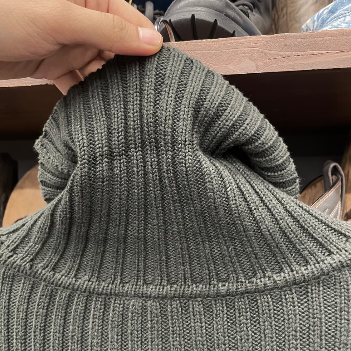 폴로 진스 패치 로고 스트라이프 터틀 넥 니트 스웨터 컨트리  상품이미지6