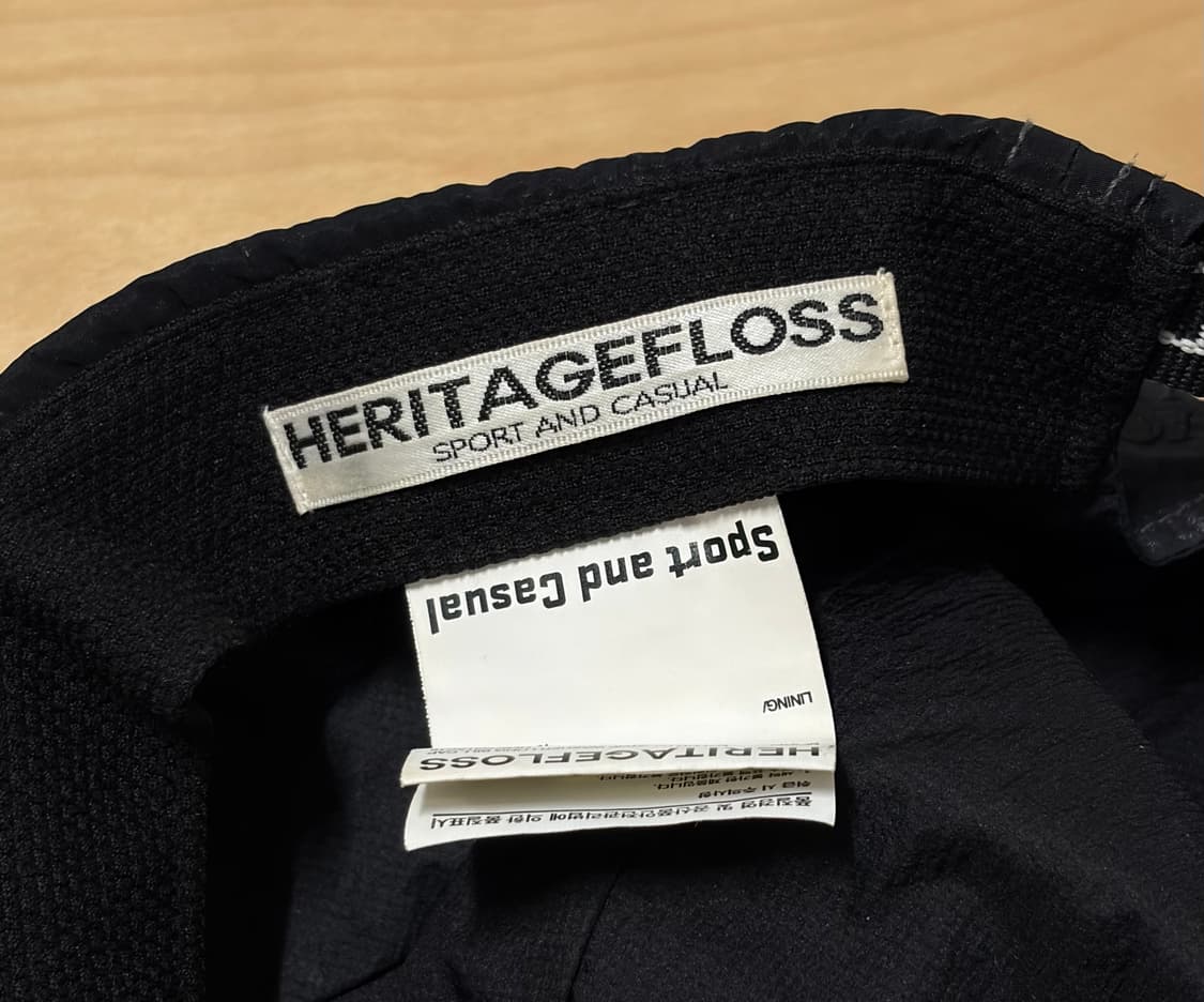 헤리티지플로스 스포츠 롱빌캡 모자 블랙 상품이미지4