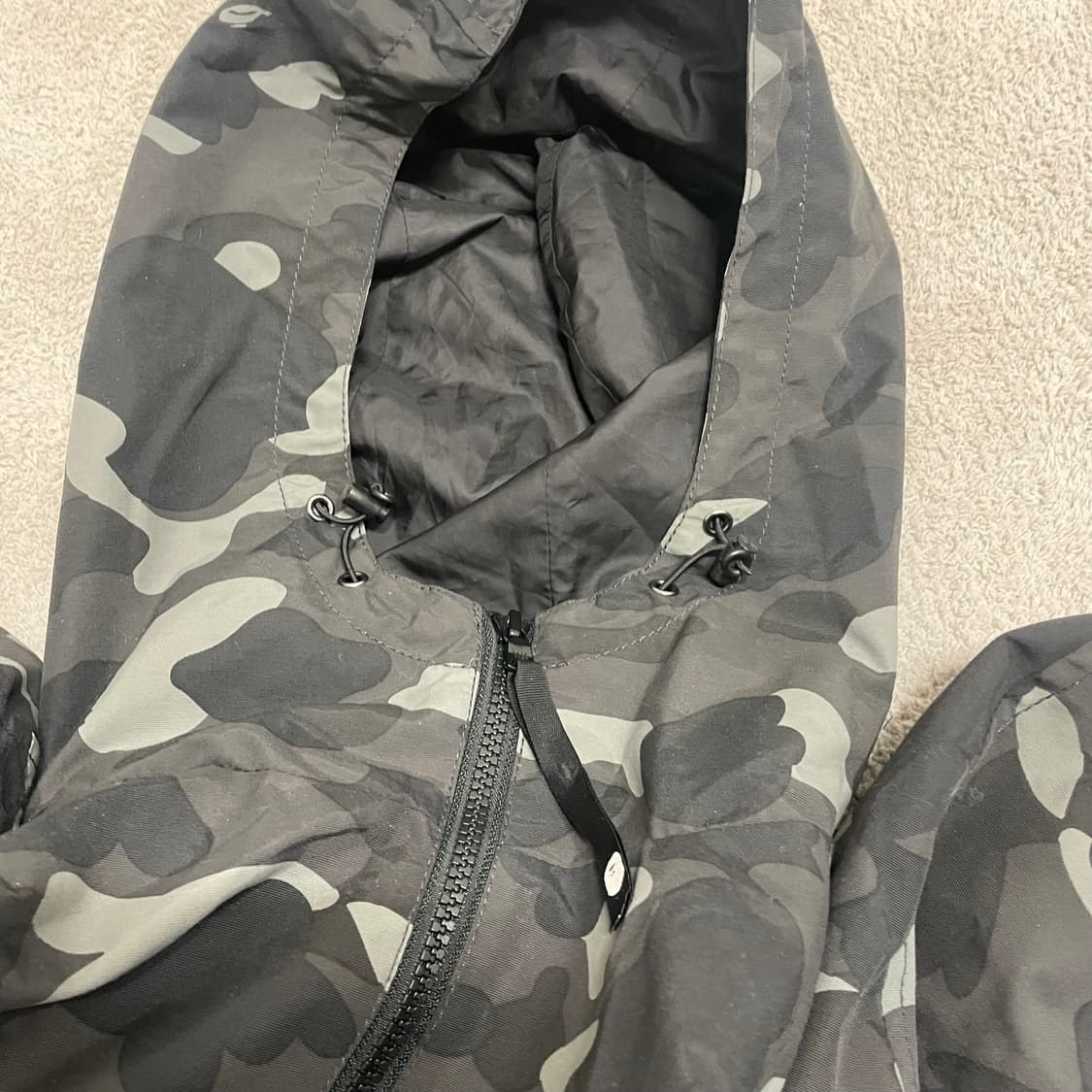 M) 베이프 블랙 카모 흑계 바람막이 윈드브레이커 자켓 상품이미지6