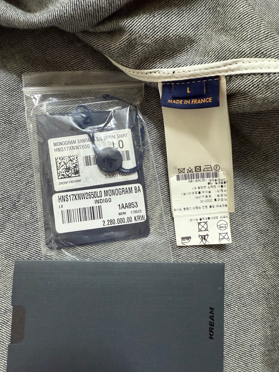 (L) 루이비통 반다나 데님 셔츠 상품이미지3