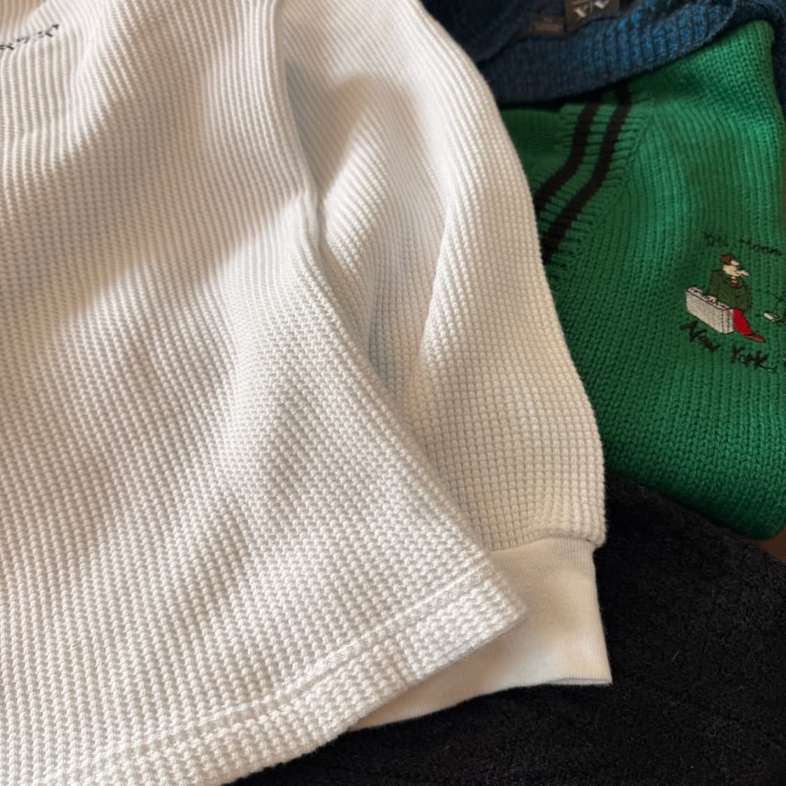 24FW 와코 마리아 써멀 와플 롱 슬리브 M L 상품이미지4