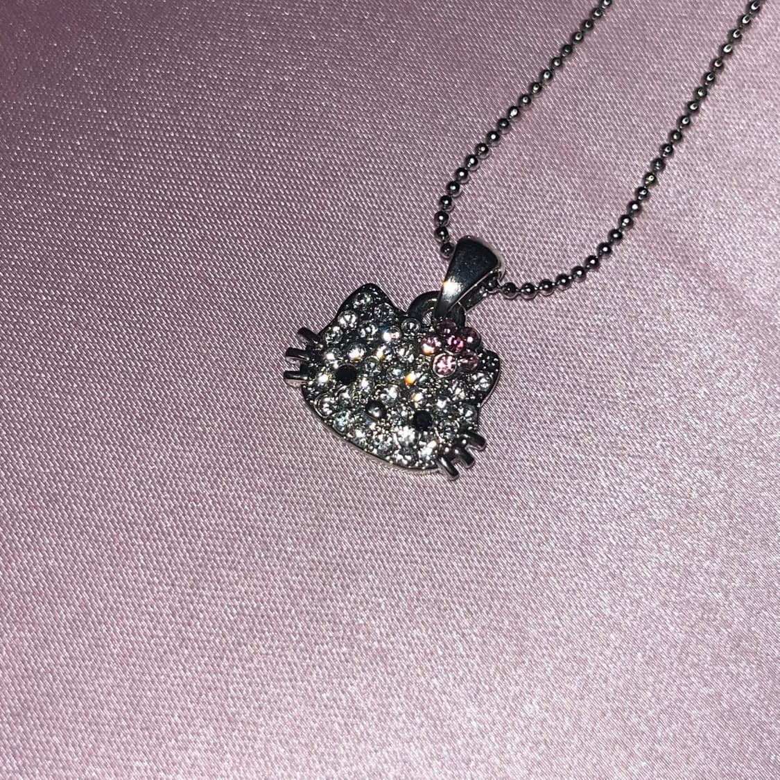 헬로키티 정품 큐빅 목걸이 러블리 빈티지 갸루 상품이미지1