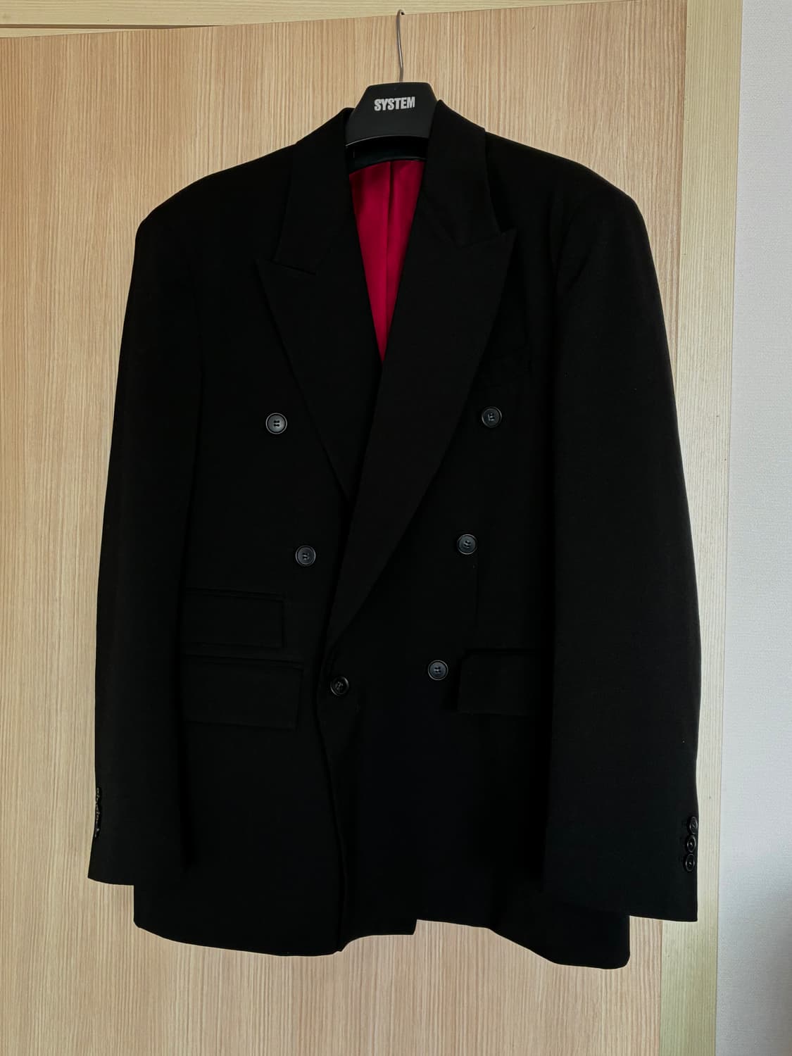 (XL) 드로우핏 도브 울 테일러드 더블 블레이저 [BLACK] 판매 상품이미지10