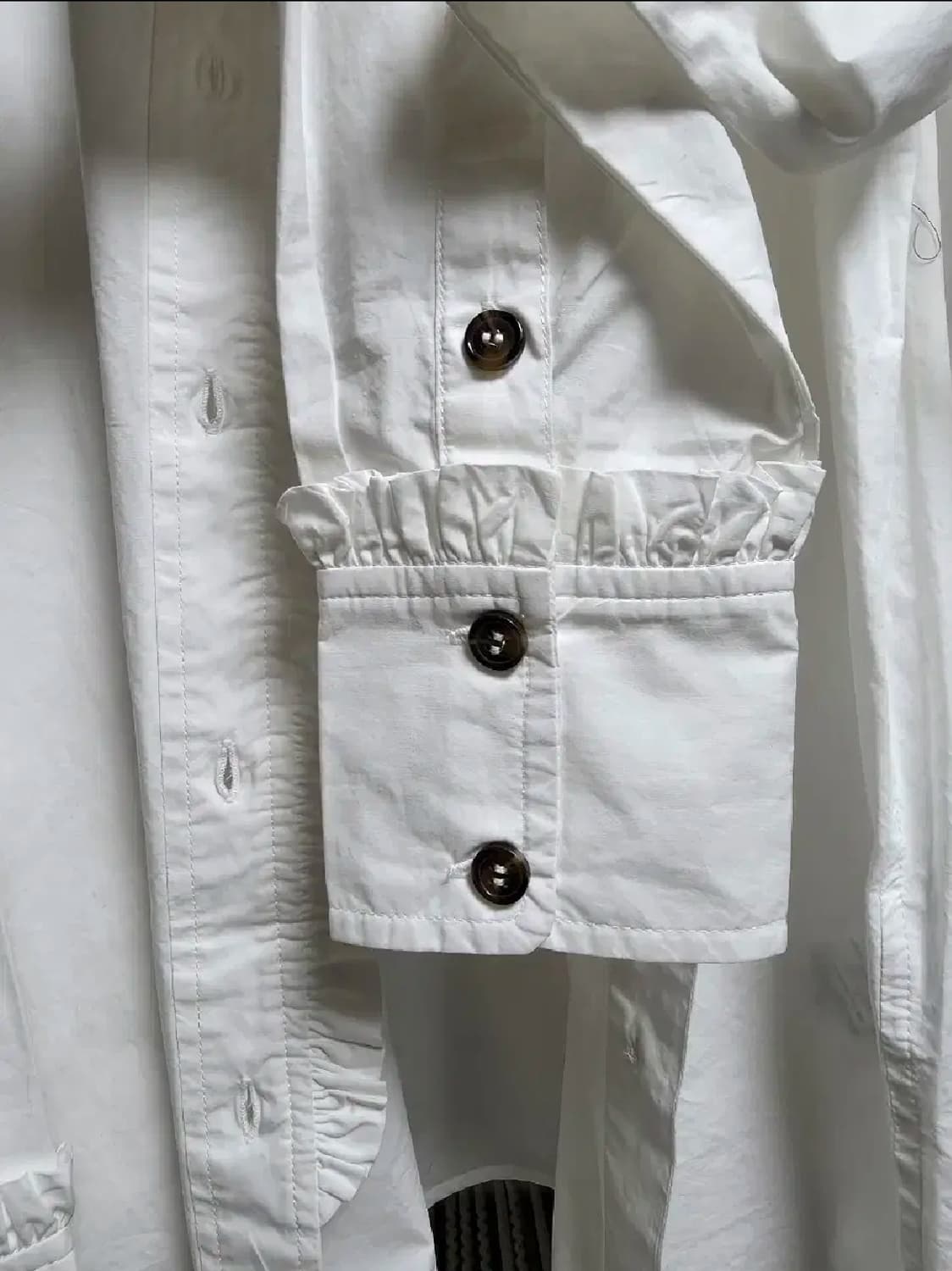 GANNI (가니) 화이트 코튼 셔츠 상품이미지3