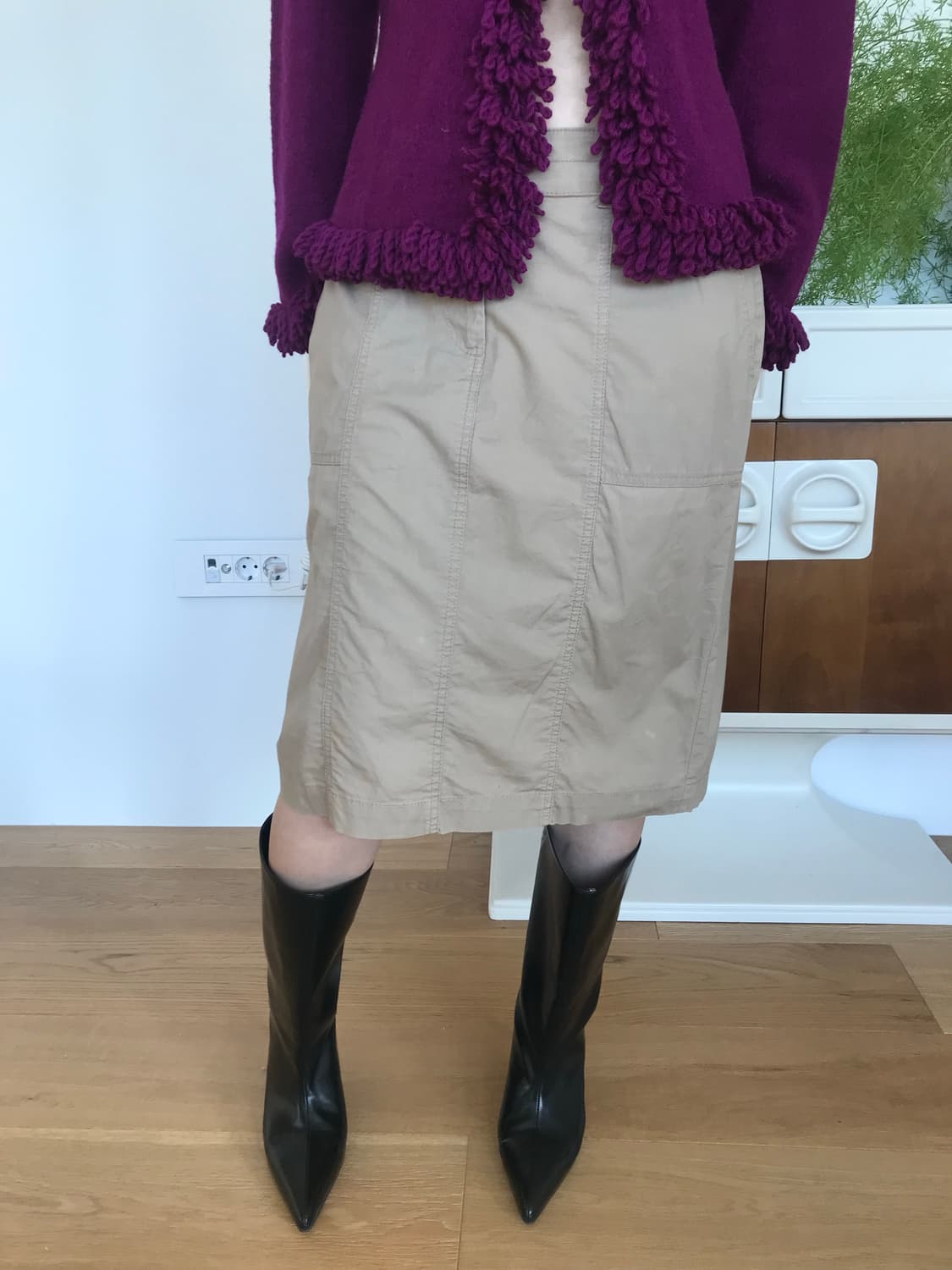 vintage beige skirt (29inch) 상품이미지2