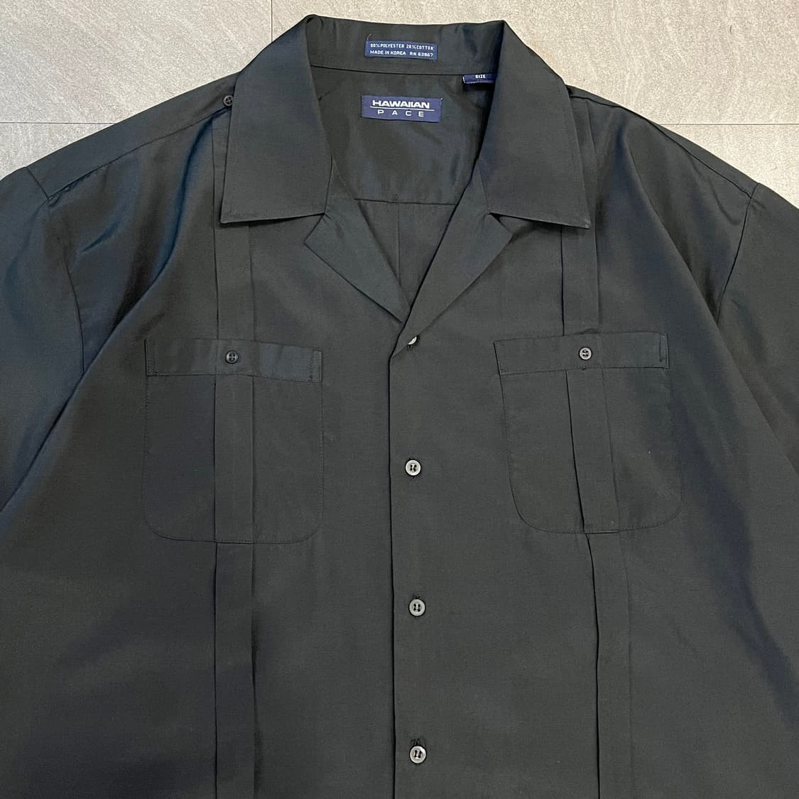 빈티지 쿠바 자수 구아야베라 반팔 블랙 셔츠 상품이미지5