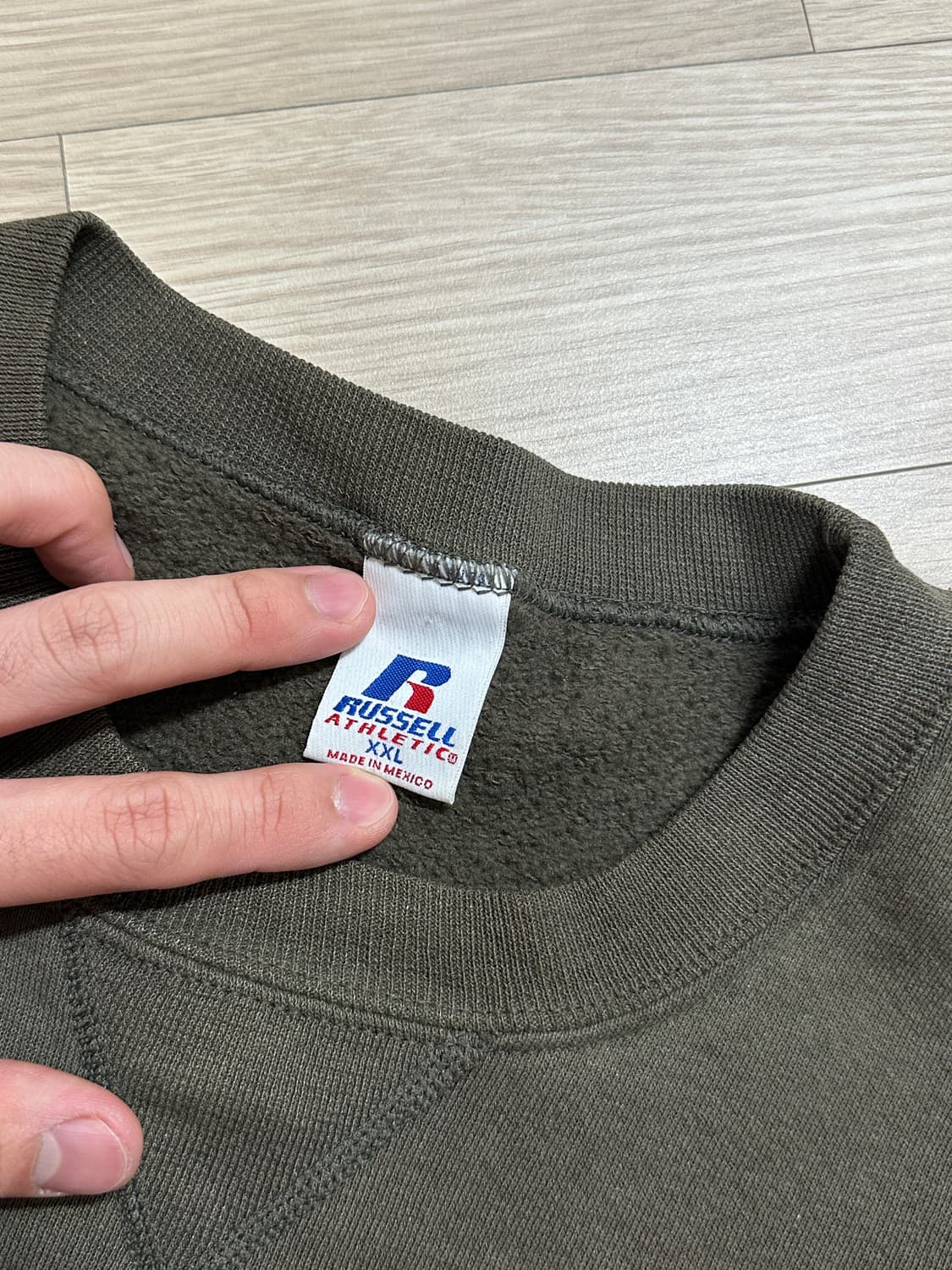 러셀 50/50 스웻셔츠 올리브 (2XL) 상품이미지3