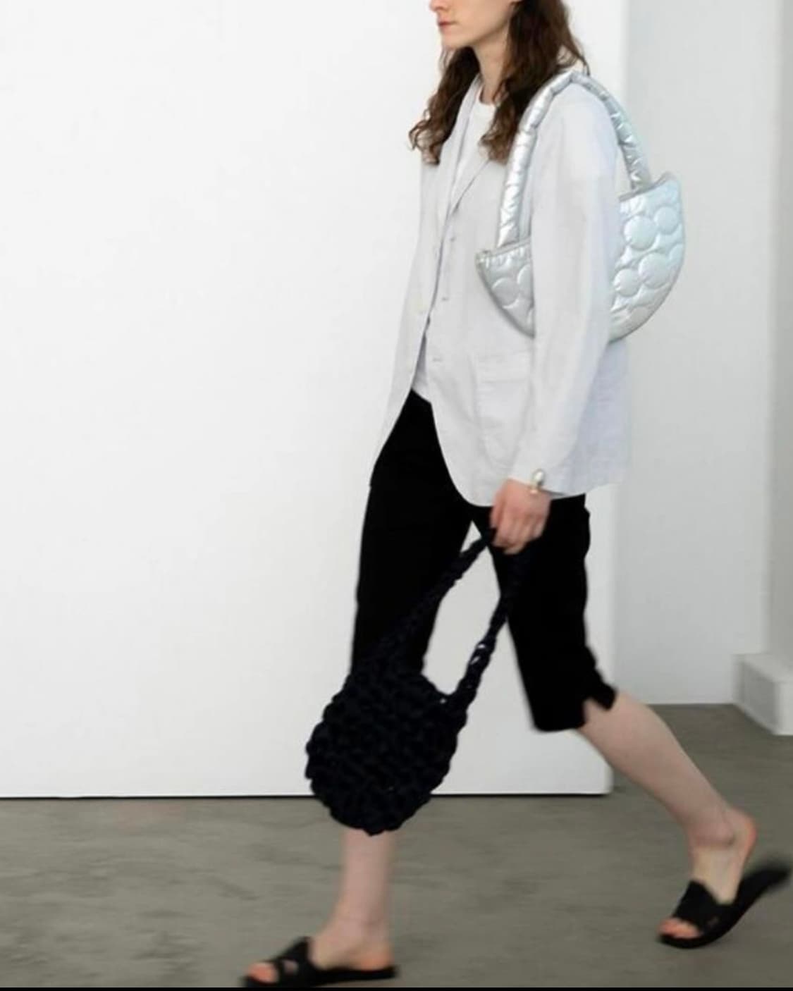 포코포스카 Poko fosca 반달 실버 숄더백 상품이미지8