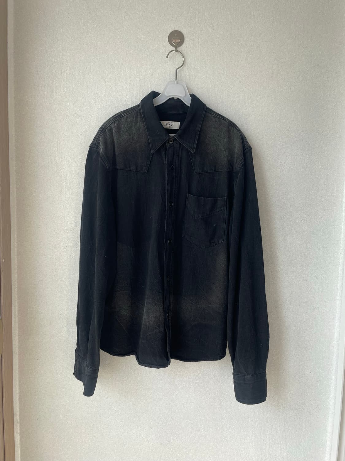 엘무드 블랙 워시드 웨스턴 셔츠  상품이미지1