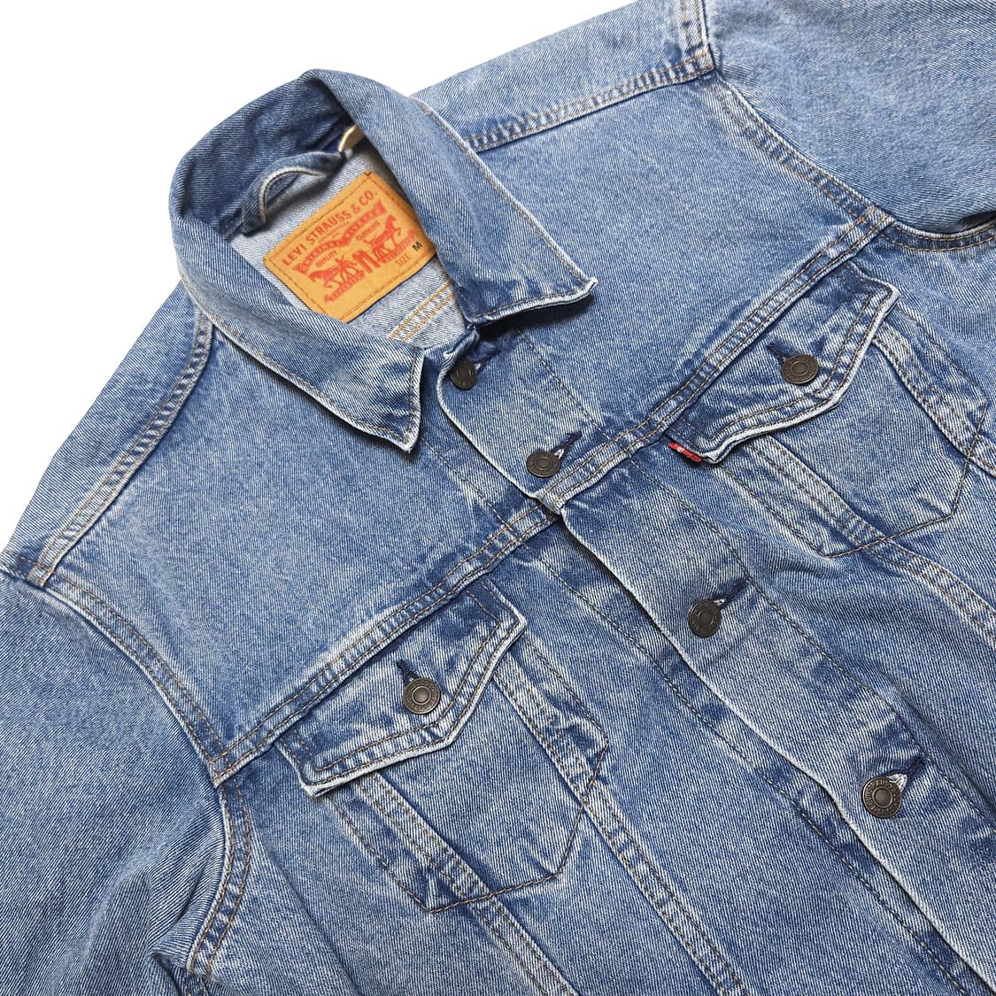 리바이스 Levis 워싱 연청 데님 트러커 자켓 상품이미지4
