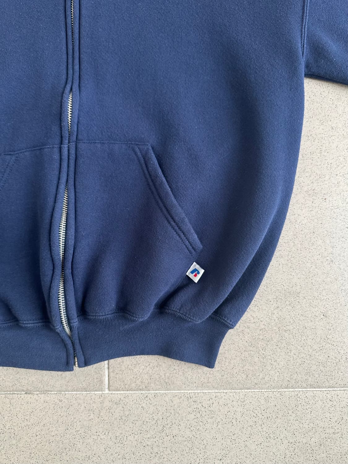 00s 빈티지 러셀 후드집업 네이비 L 상품이미지3