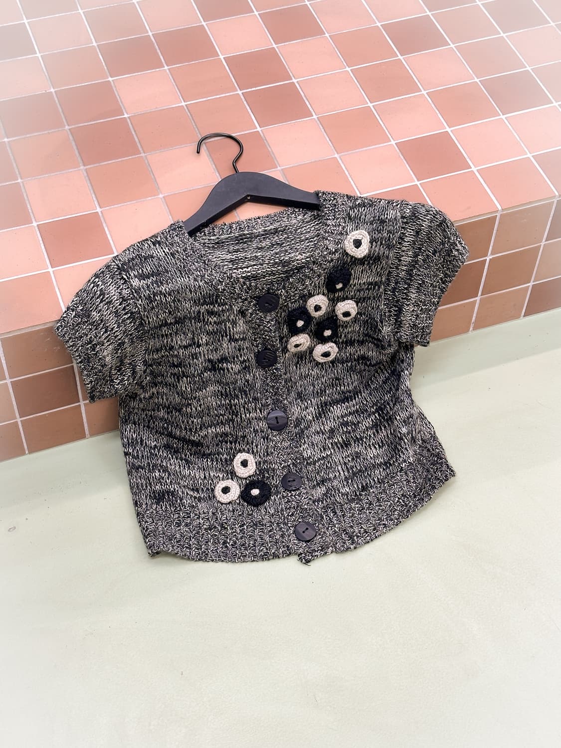 flower half cardigan 상품이미지1