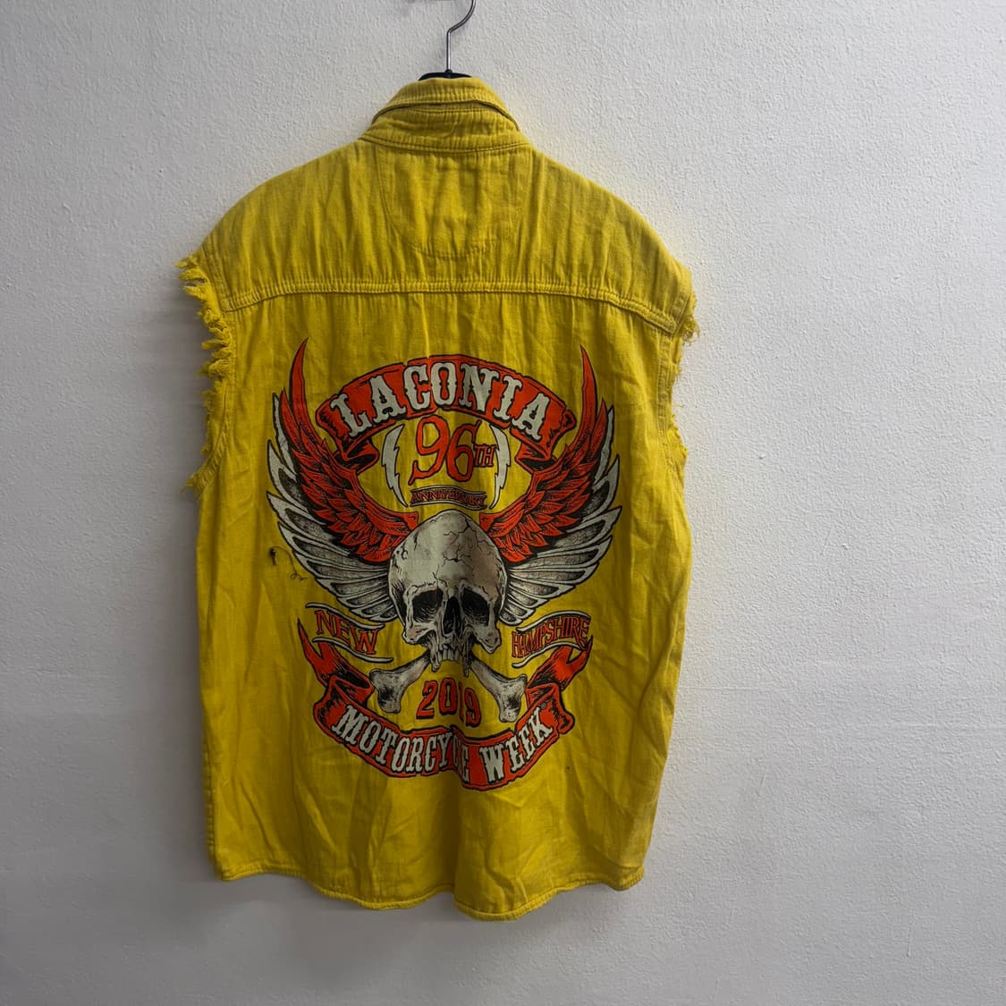 VANCE BIKER WEAR 버튼 업 민소매 그래픽 상품이미지4