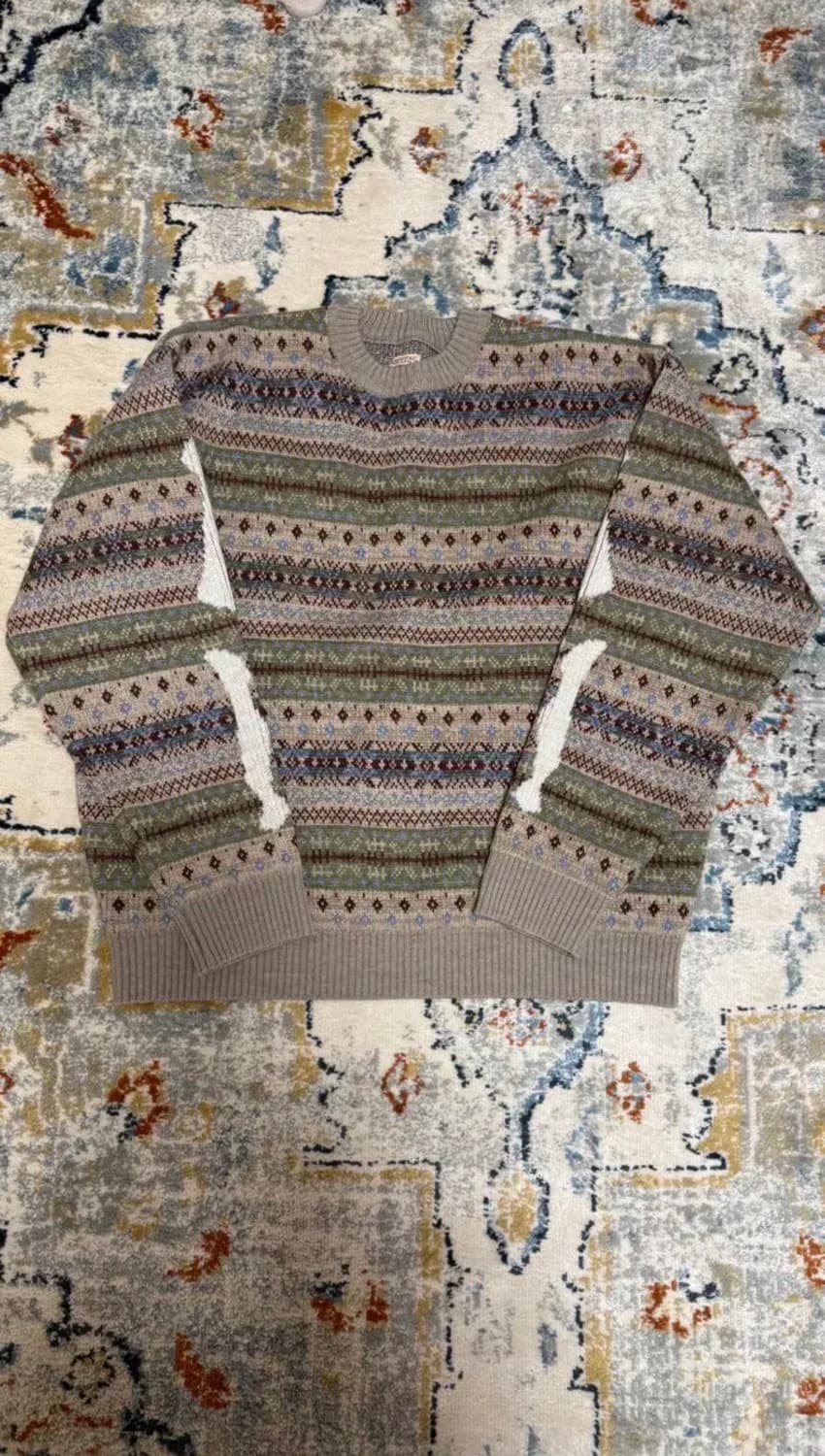 캐피탈 7G 울 페어 아일 본 크루넥 스웨터 색소폰 3 상품이미지1