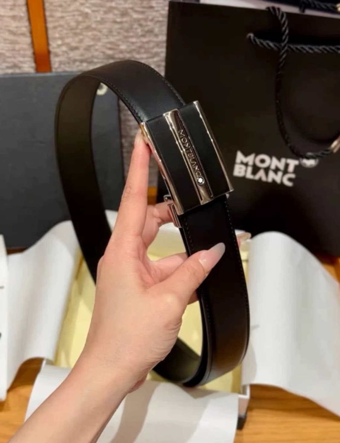 [정품] 몽블랑 클래식 라인 남성 벨트 새제품급 상품이미지1