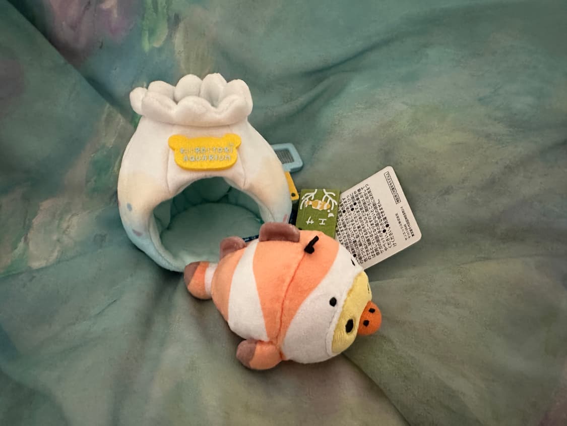 산엑스 레어 한정 리락쿠마 키이로이토리 니모 어항 사육 세트 인형 상품이미지2