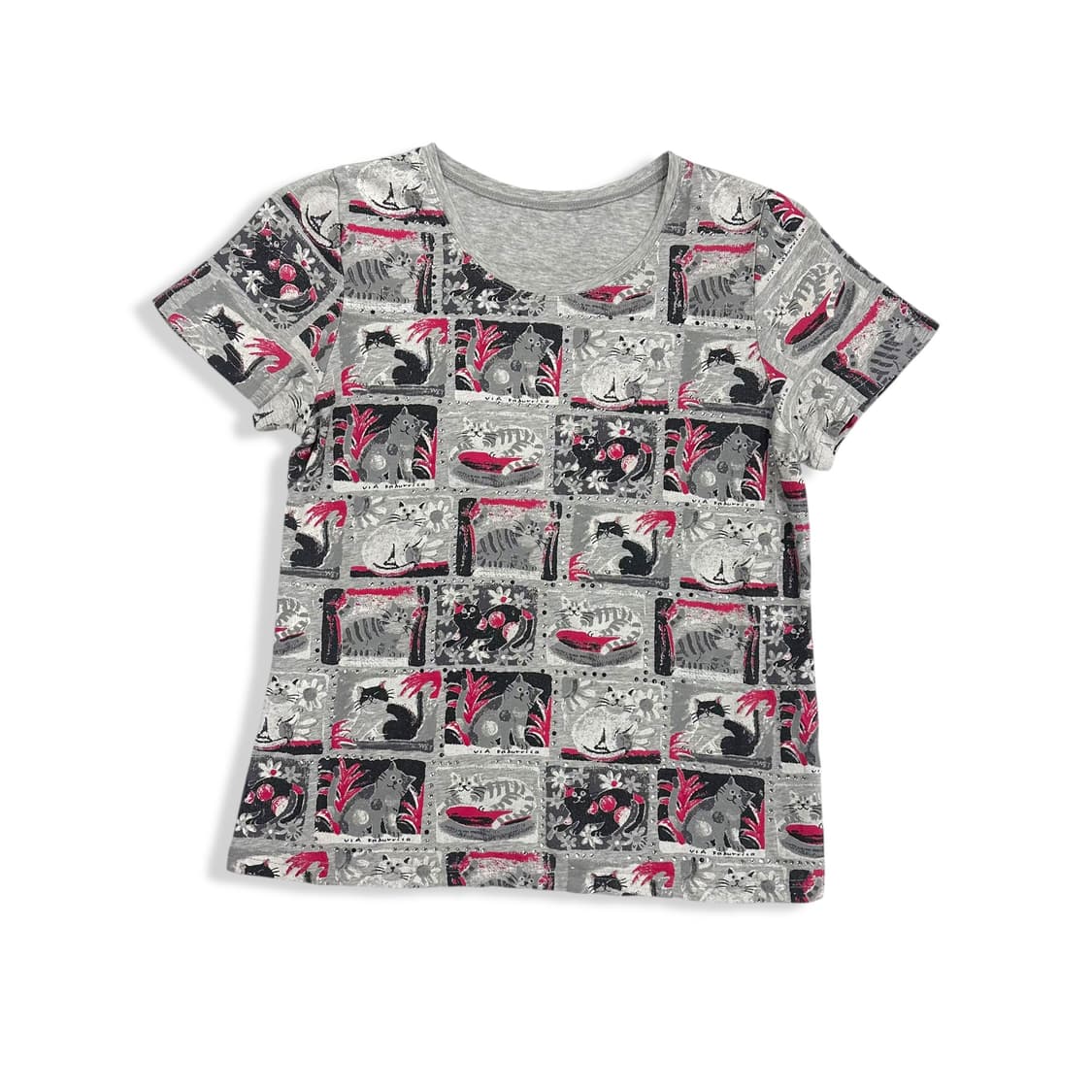 Neko Pattern Hotfix T Shirt 상품이미지2