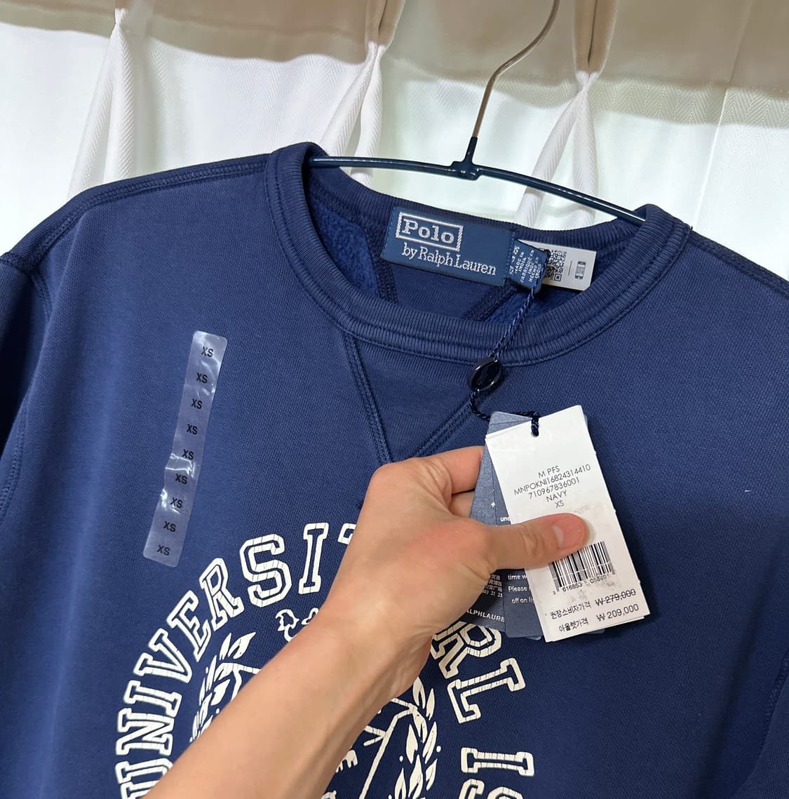 [미 시착 새 상품] 폴로랄프로렌 맨투맨 xs(남녀공용) 상품이미지1