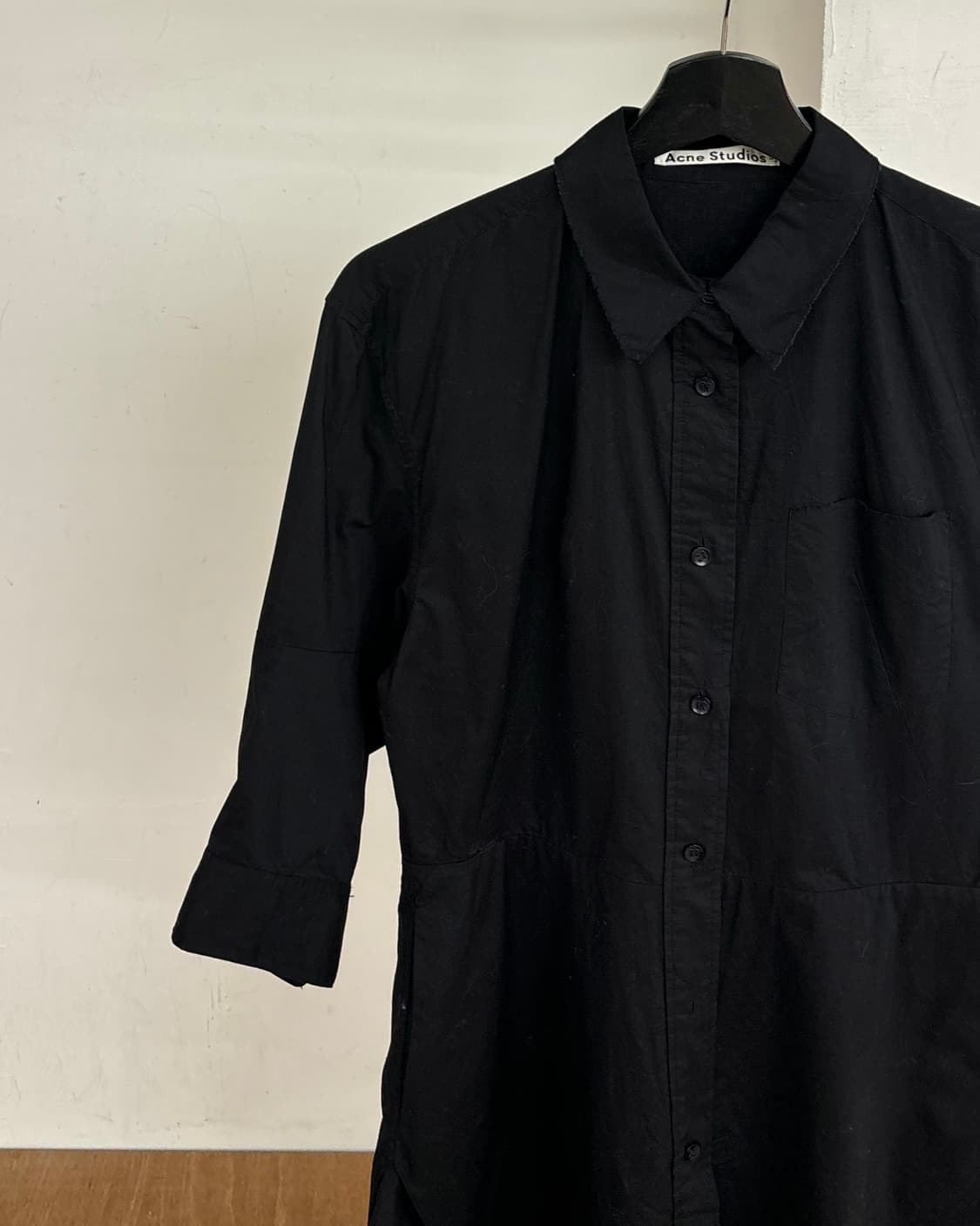 아크네스튜디오 블랙 디 솔리드 셔츠 원피스 상품이미지3