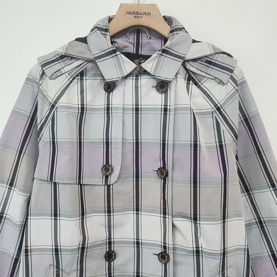 닥스 체크 트렌치 코트 상품이미지2