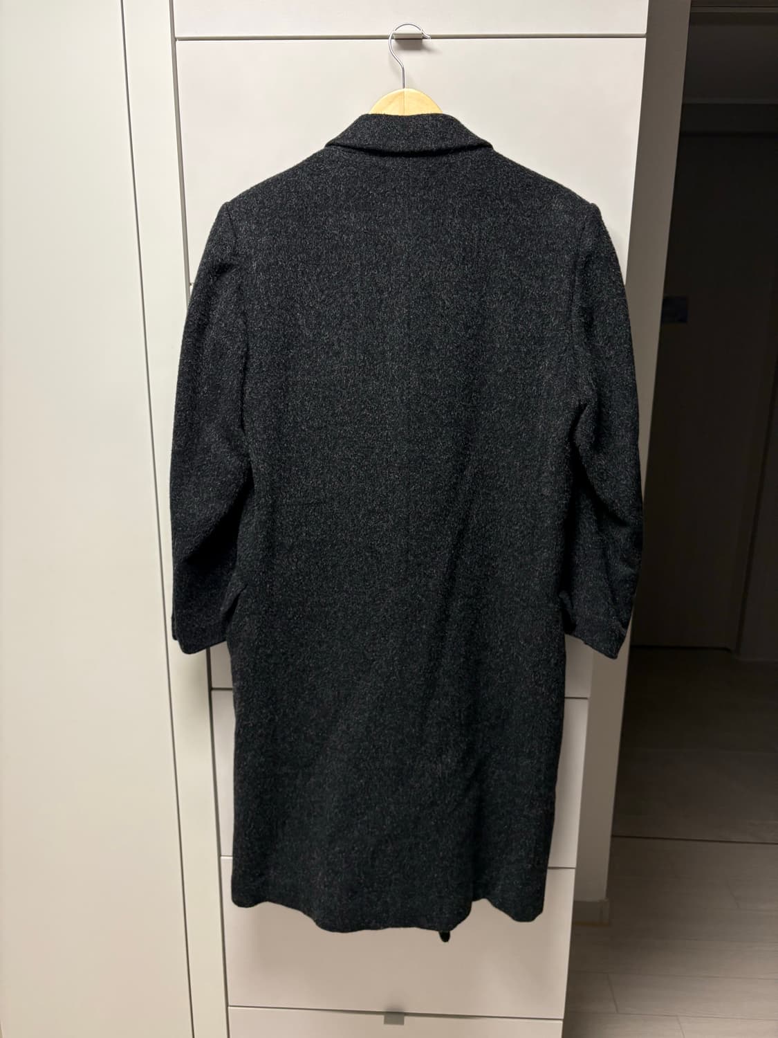 빈티지 모헤어 더블 코트 챠콜 100사이즈 상품이미지2